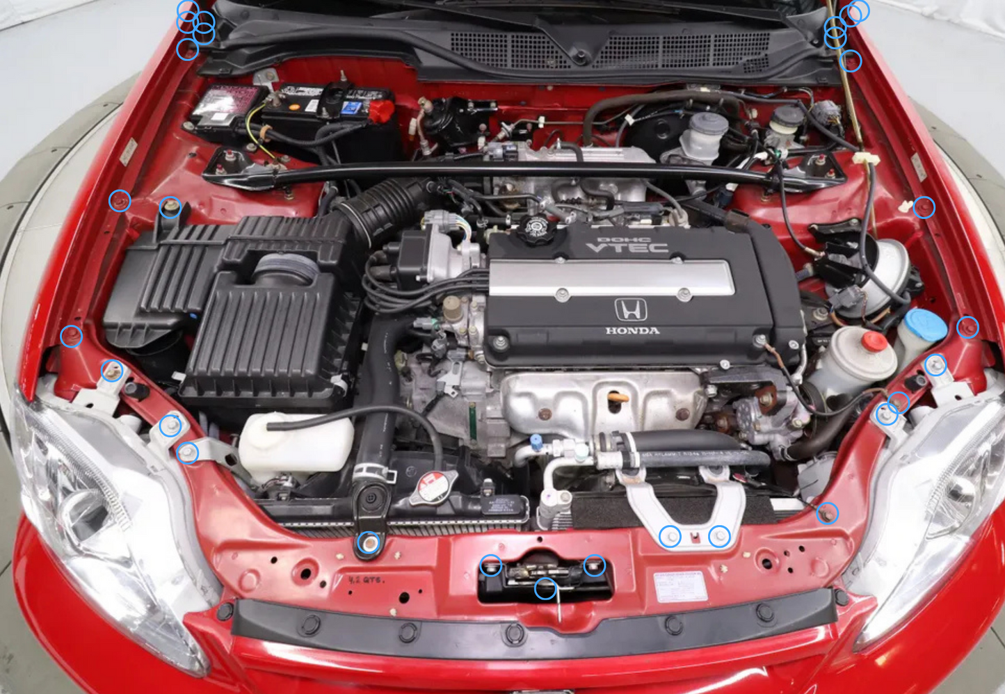 HONDA EK EJ CIVIC ENGINE BAY DRESS BOLT KIT